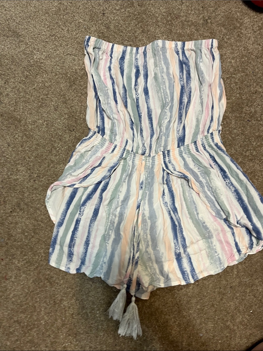 Striped Pastel women’s Romper - Multi